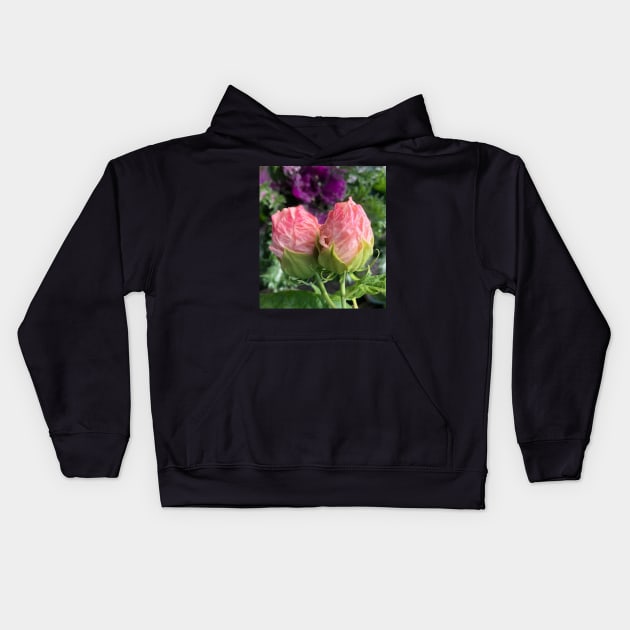 Rising Pink Buds of New Life and Love Kids Hoodie by Photomersion